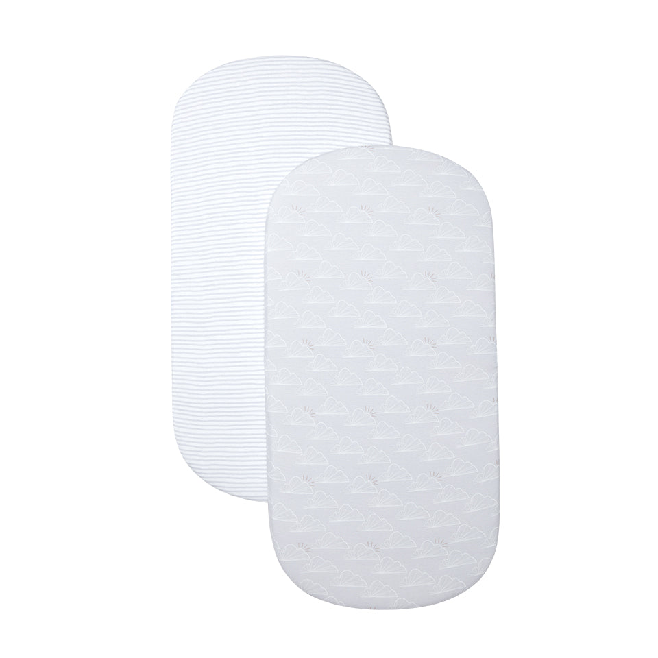 Shnuggle Air Cot Fitted Sheets | Handy 2 Pack - Made from 100% super soft cotton