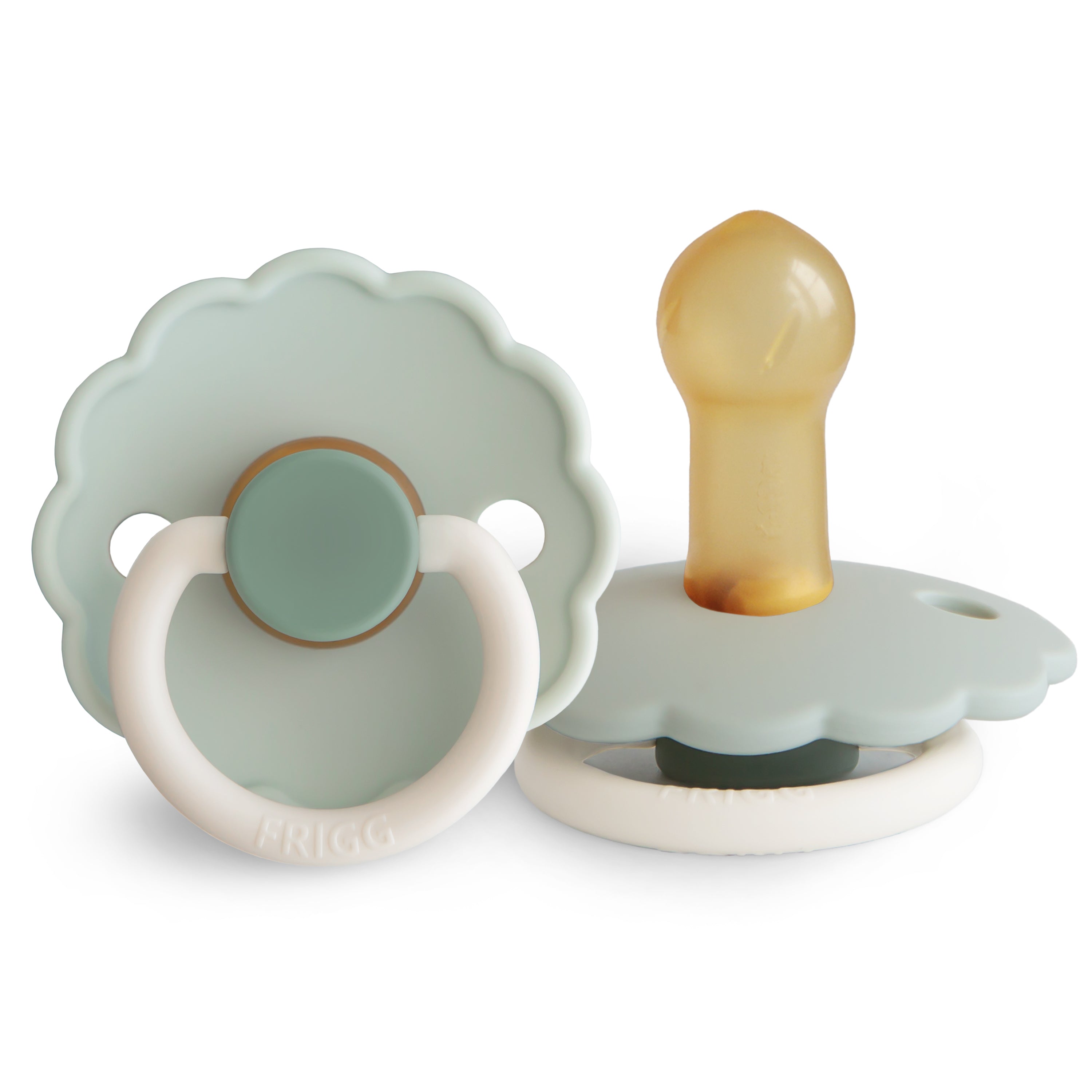 FRIGG Daisy Colourblock - Round Latex Pacifier - Little Darling