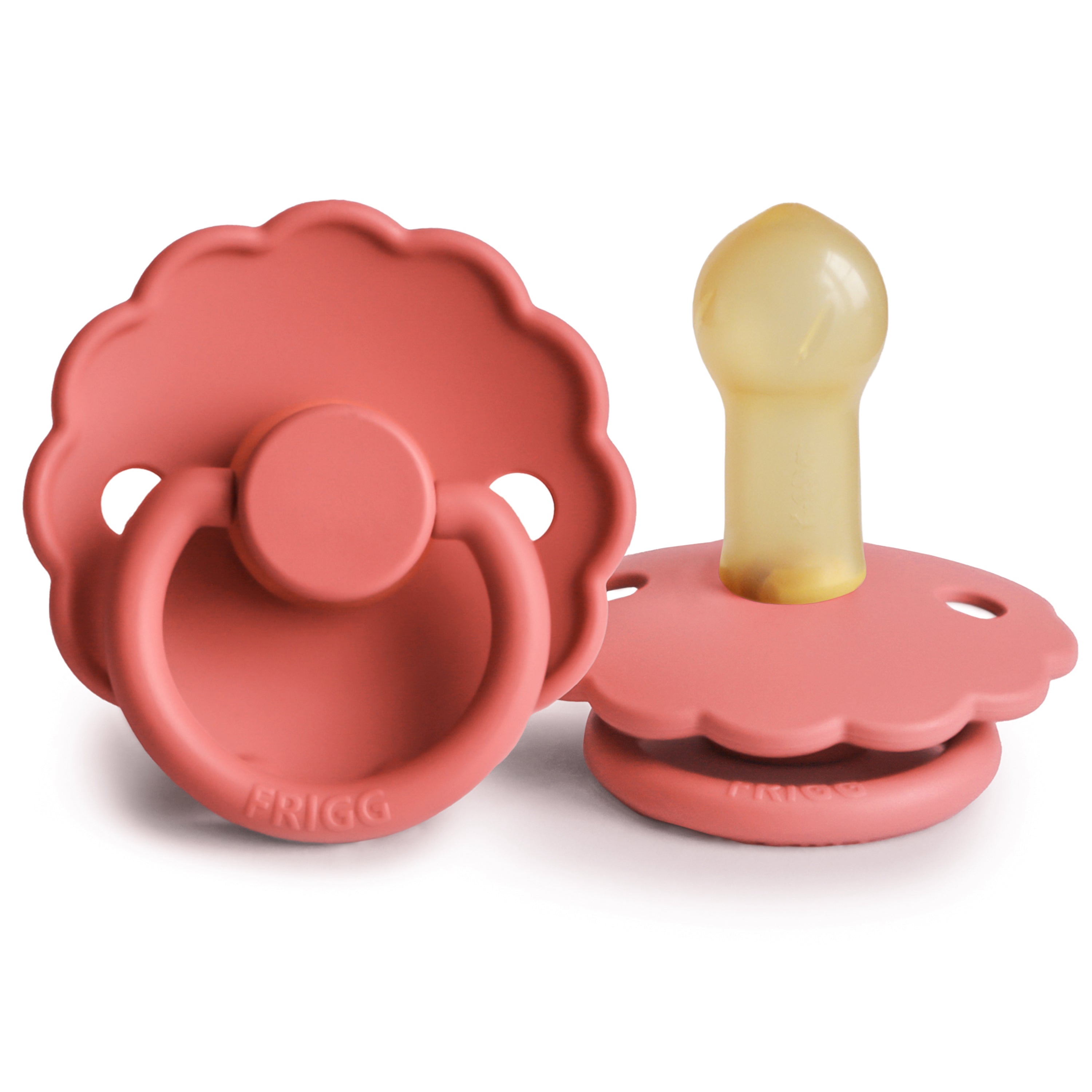 FRIGG Daisy - Round Latex Pacifier - Poppy