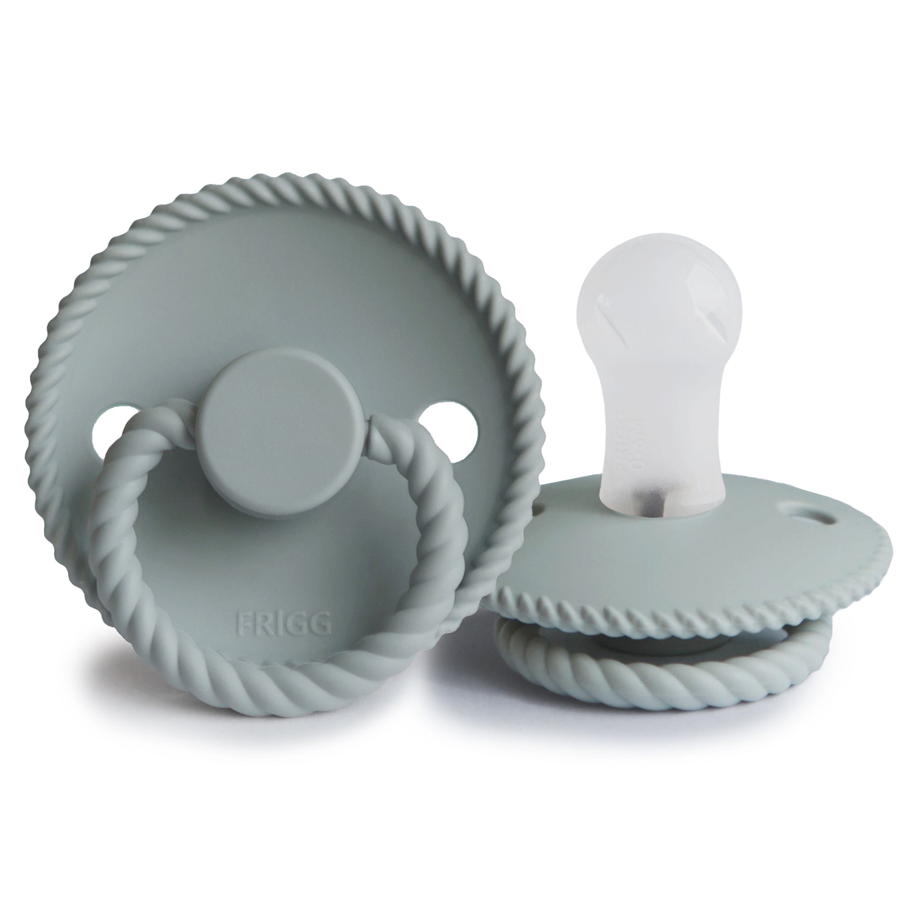 FRIGG Rope - Round Silicone Pacifier - French Gray