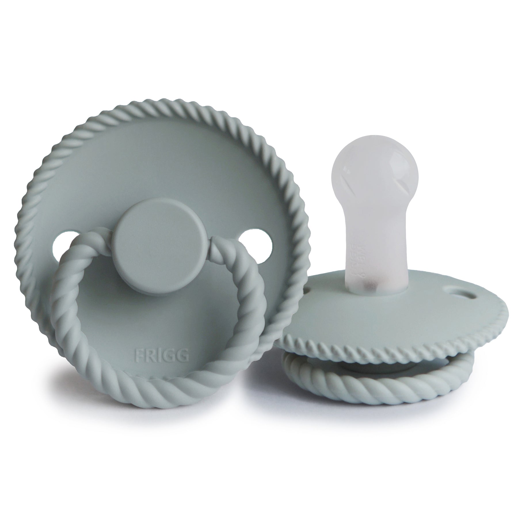 FRIGG Rope - Round Silicone Pacifier - French Gray