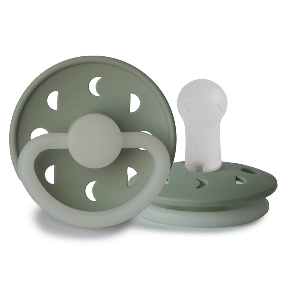 FRIGG Moon Night - Round Silicone Pacifier - Sage