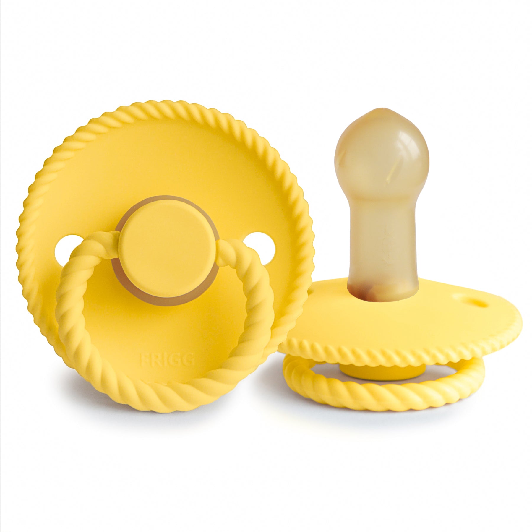 FRIGG Rope - Round Latex Pacifier - Sunflower (LIMITED SUMMER COLLECTION)