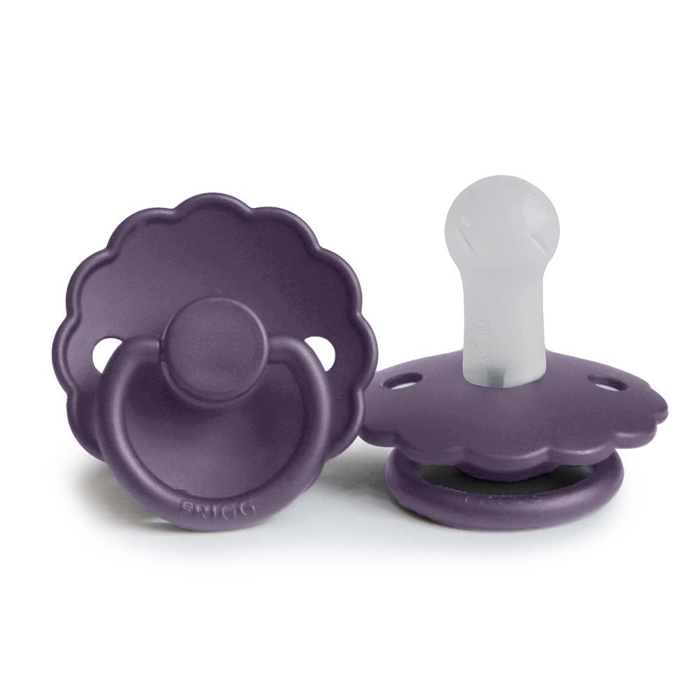 FRIGG Daisy - Round Silicone Pacifier - Violet Dream