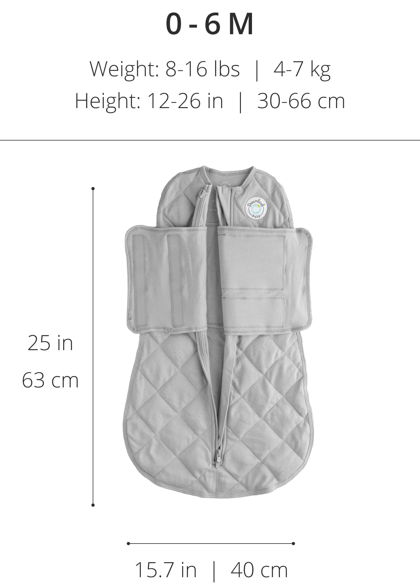 Dreamland Baby Weighted Sleep Swaddle 0-6 Months (S+)