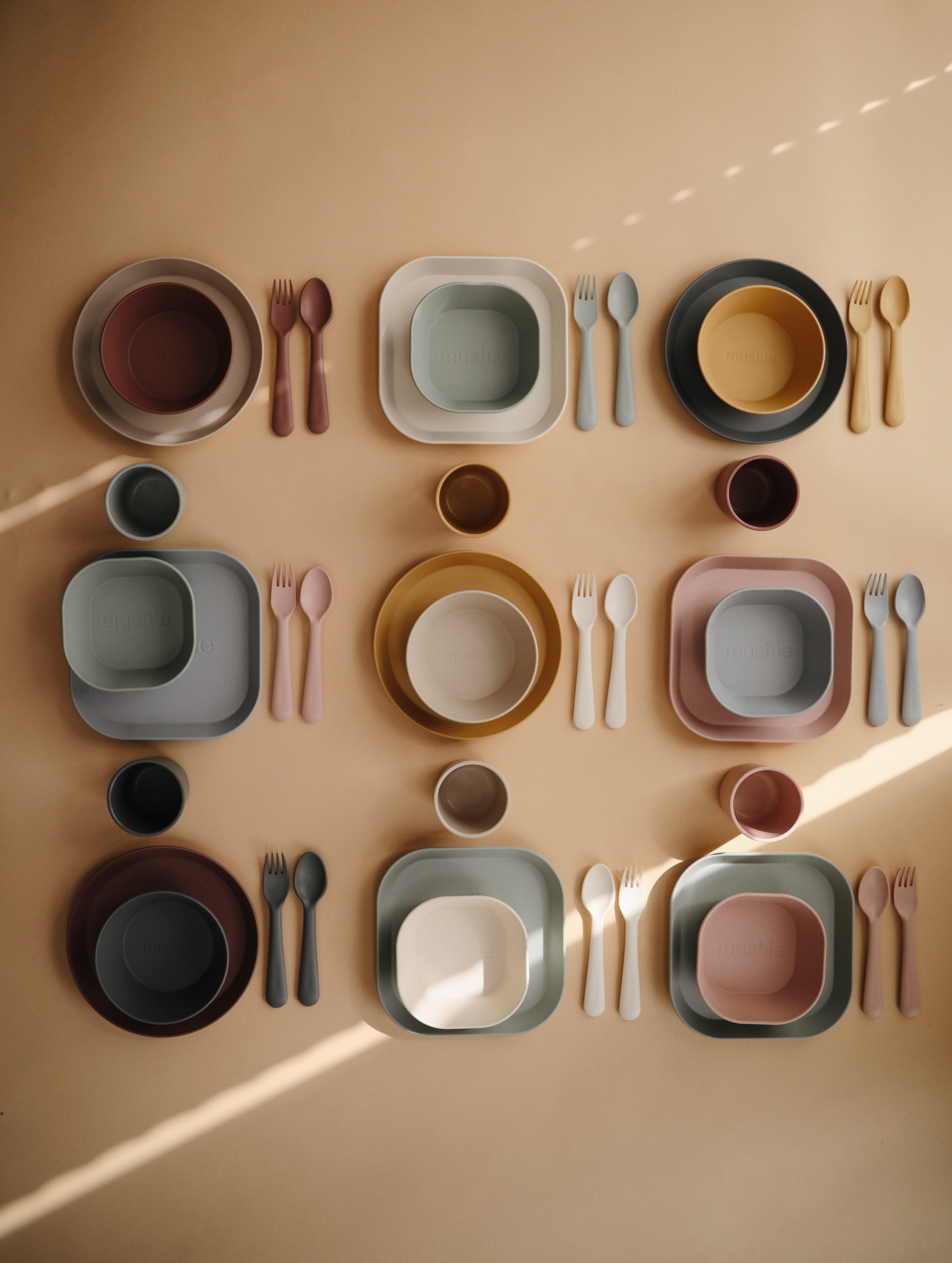 Mushie Plate Square 2P