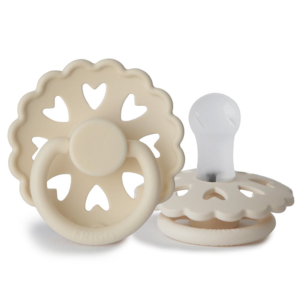 FRIGG Fairytale - Round Silicone Pacifier - The Ugly Duckling (Cream)
