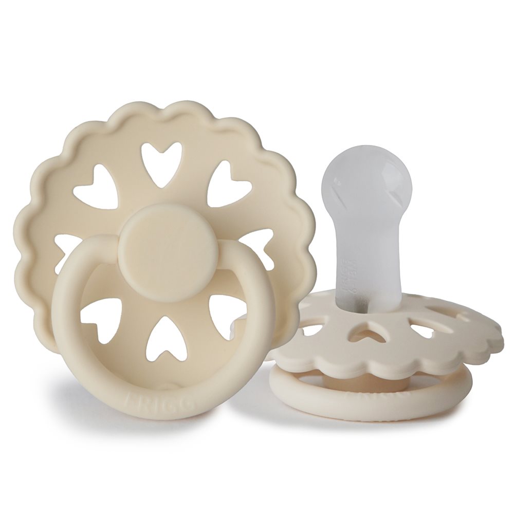 FRIGG Fairytale - Round Silicone Pacifier - The Ugly Duckling (Cream)