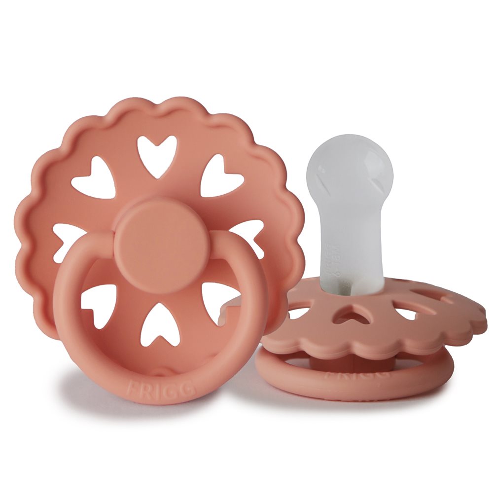 FRIGG Fairytale - Round Silicone Pacifier - The Princess and the Pea (Pretty in Peach)