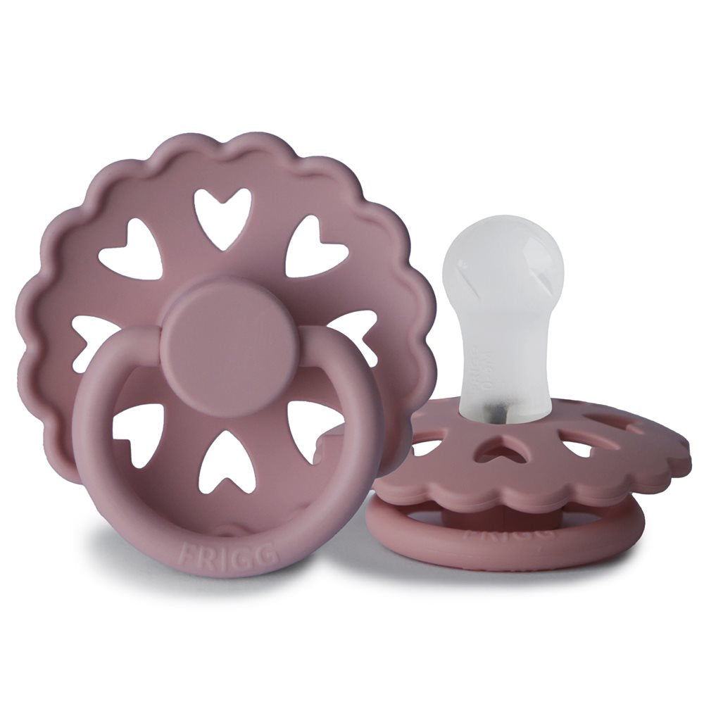 FRIGG Fairytale - Round Silicone Pacifier - The Little Mermaid (Twilight Mauve)