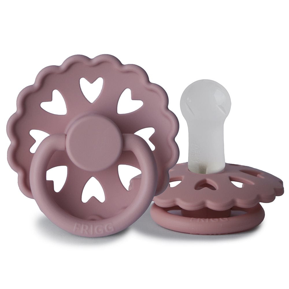 FRIGG Fairytale - Round Silicone Pacifier - The Little Mermaid (Twilight Mauve)