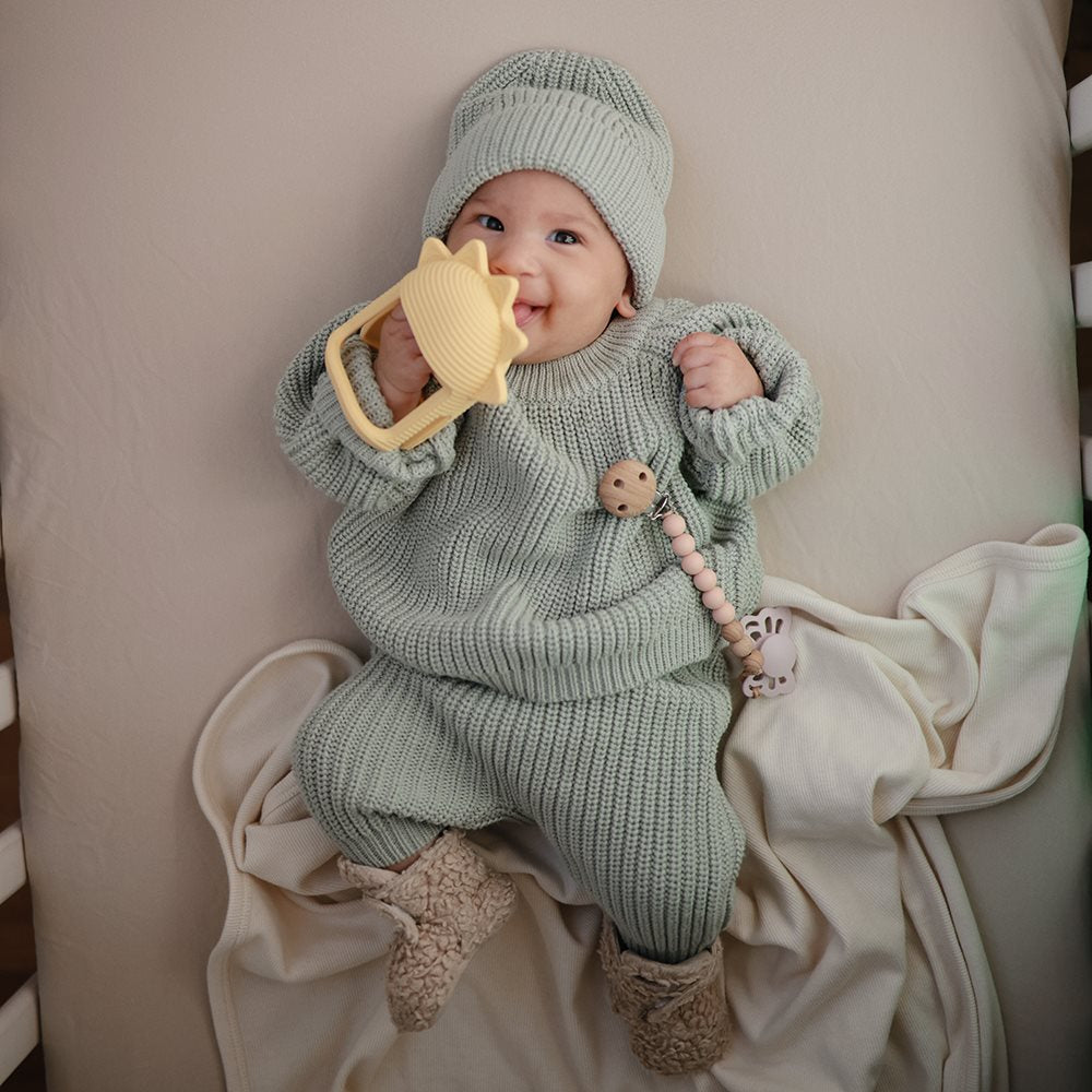 Mushie No-Drop Sensory Teether