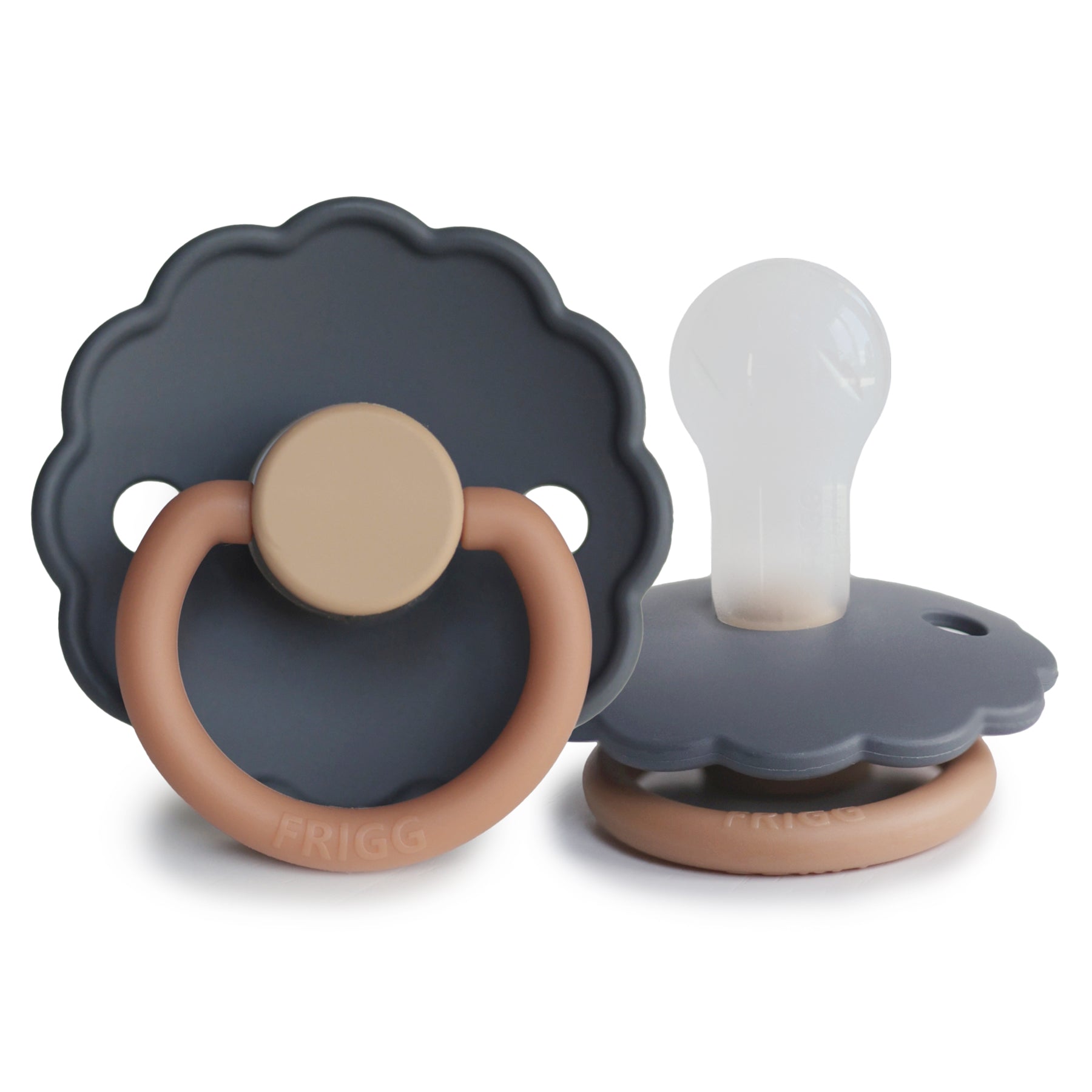 FRIGG Daisy Colourblock - Round Silicone Pacifier - Aurora