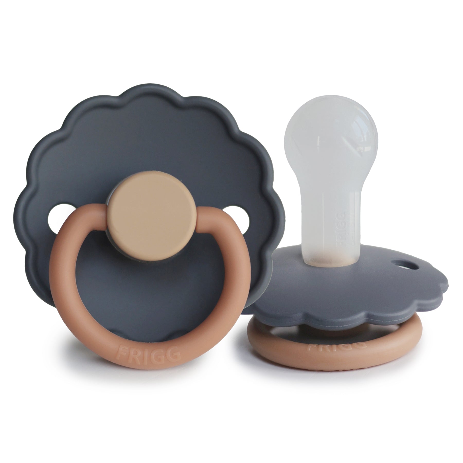 FRIGG Daisy Colourblock - Round Silicone Pacifier - Aurora