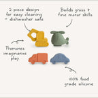 Mushie Bath Play Set - Vehicles