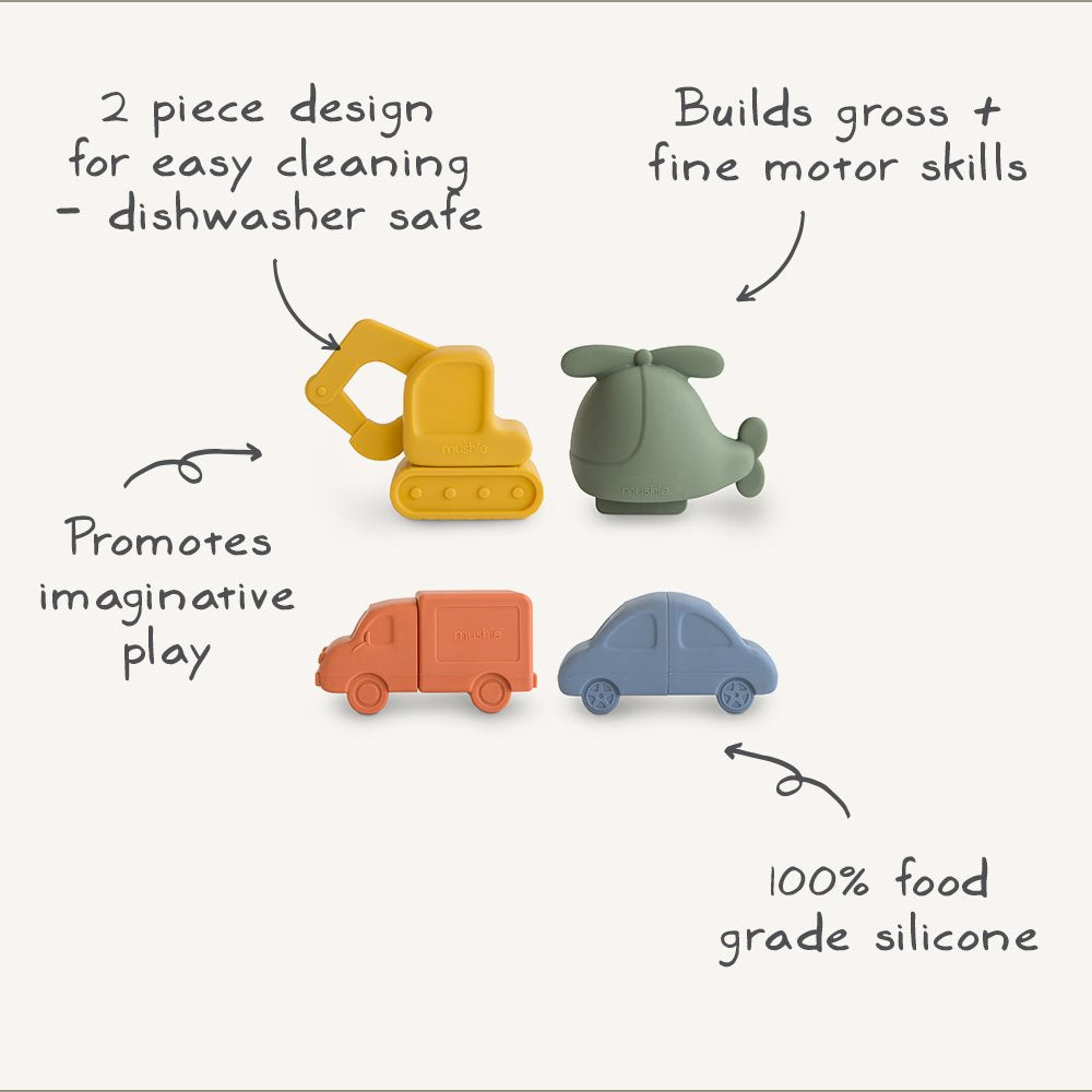 Mushie Bath Play Set - Vehicles
