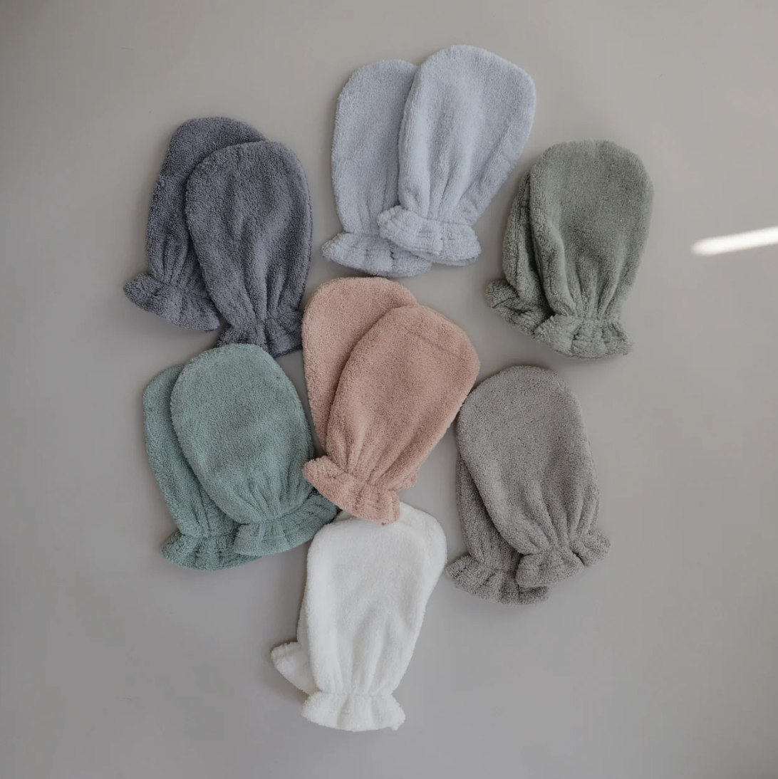 Mushie Organic Cotton Bath Mitt 2-Pack