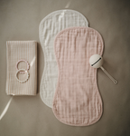 Mushie Organic Cotton Muslin Burp Cloth 2-Pack