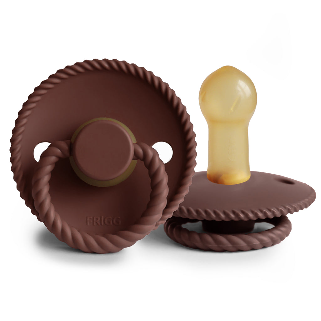 FRIGG Rope - Round Latex Pacifier - Cocoa