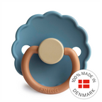 FRIGG Daisy Colourblock - Round Silicone Pacifier - Breeze