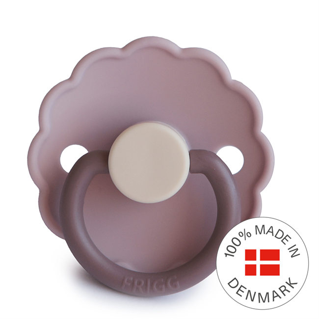FRIGG Daisy Colourblock - Round Silicone Pacifier - Lavender Haze