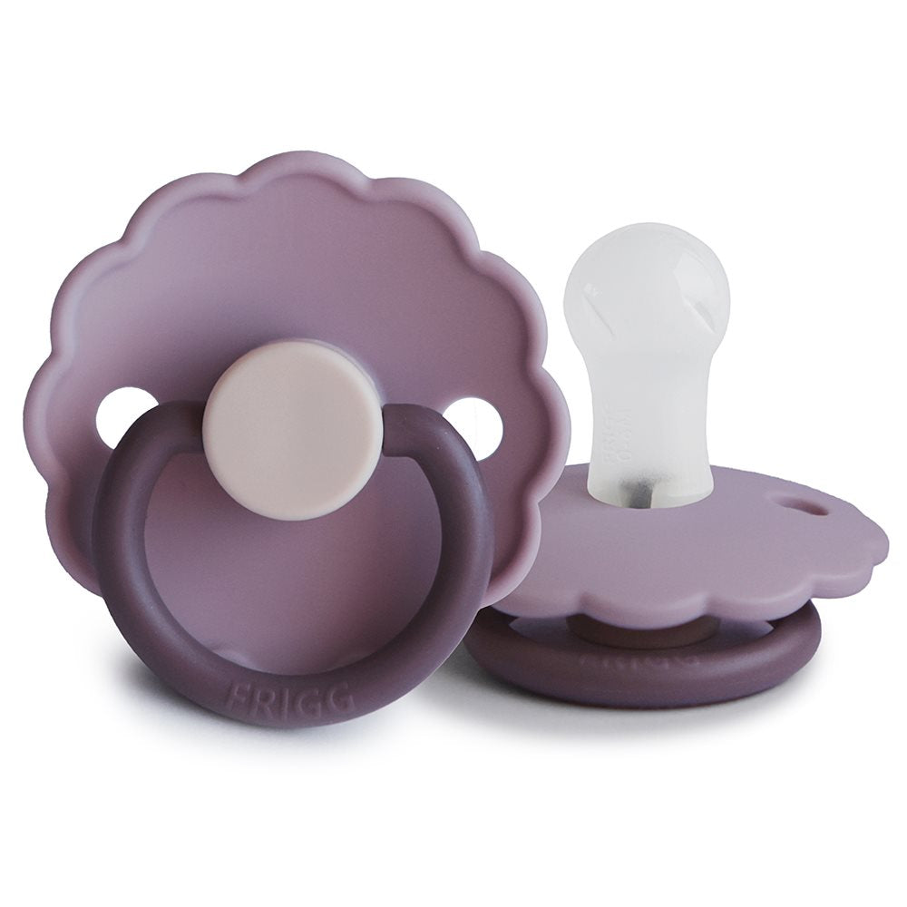 FRIGG Daisy Colourblock - Round Silicone Pacifier - Lavender Haze