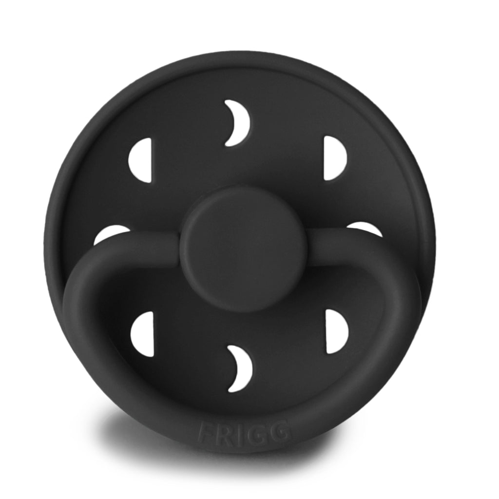 Frigg Moon - Round Silicone Pacifier - Jet Black