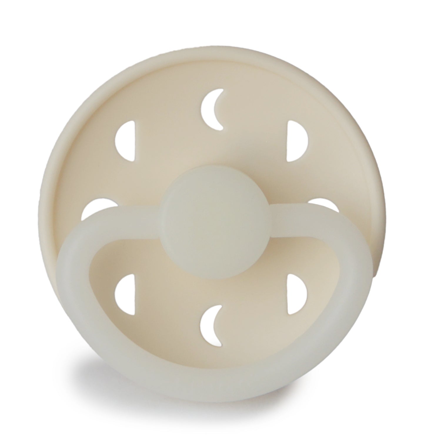 Frigg Moon Night - Round Silicone Pacifier - Cream