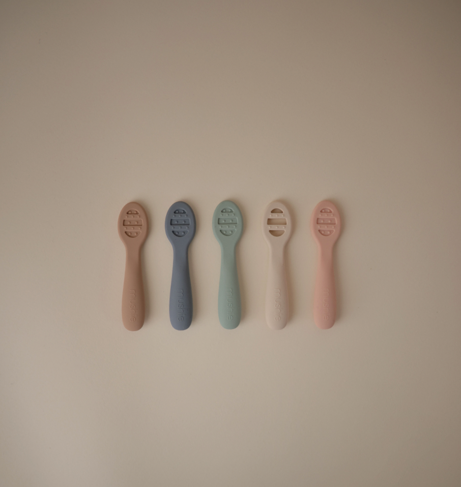 Mushie First Feeding Baby Spoons 2-Pack