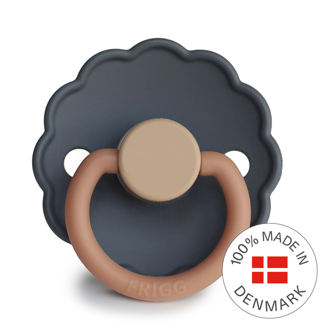 FRIGG Daisy Colourblock - Round Silicone Pacifier - Aurora