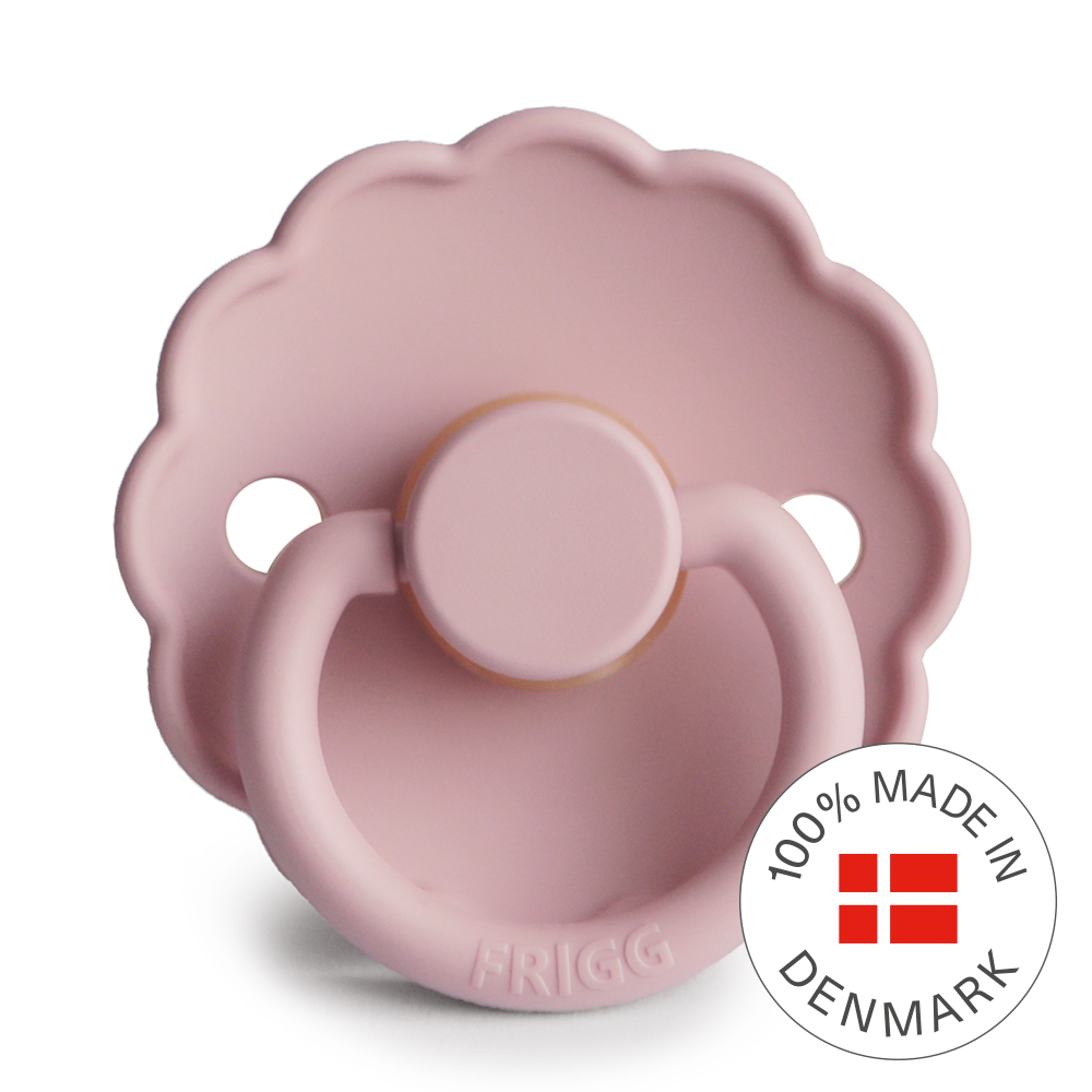 Frigg Daisy - Round Latex Pacifier - Baby Pink