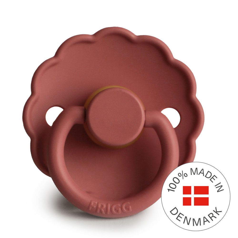 Frigg Daisy - Round Latex Pacifier - Baked Clay