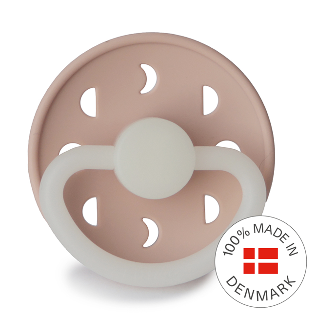 FRIGG Moon Night - Round Silicone Pacifier - Blush