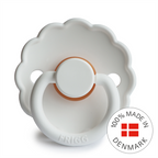 Frigg Daisy - Round Latex Pacifier - Bright White