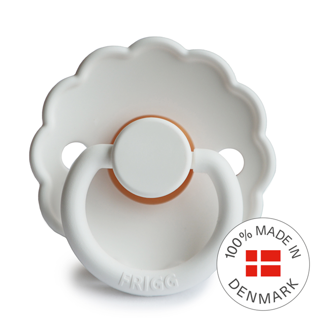 Frigg Daisy - Round Latex Pacifier - Bright White