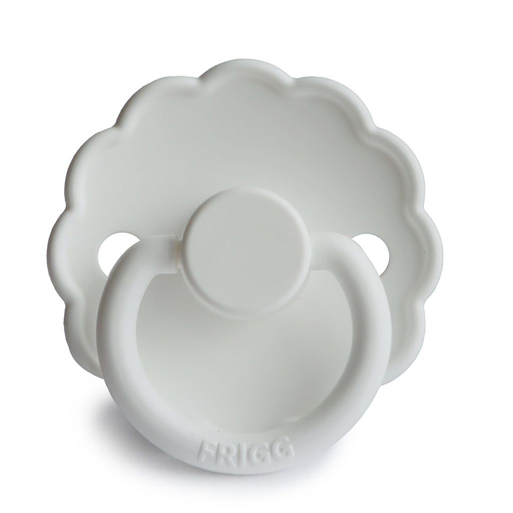 FRIGG Daisy - Round Silicone Pacifier - Bright White