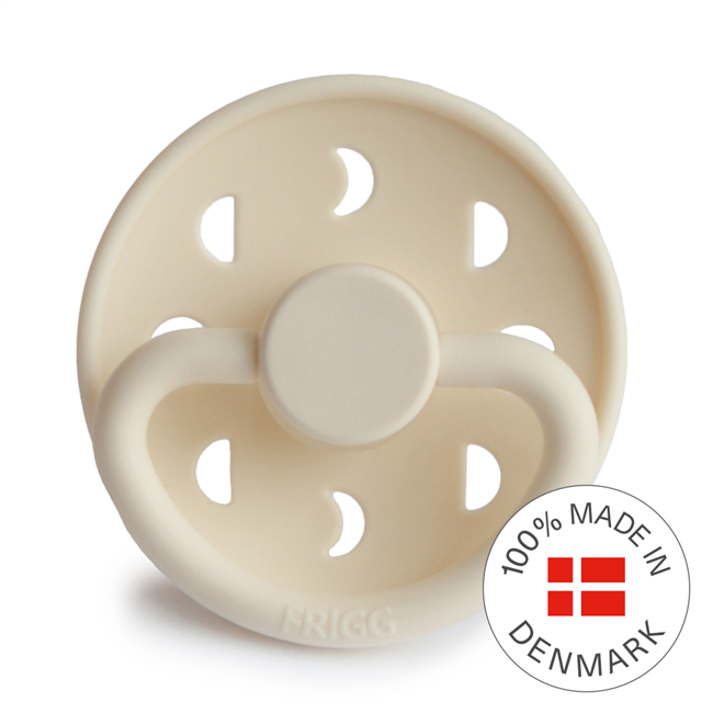 FRIGG Moon - Round Silicone Pacifier - Cream