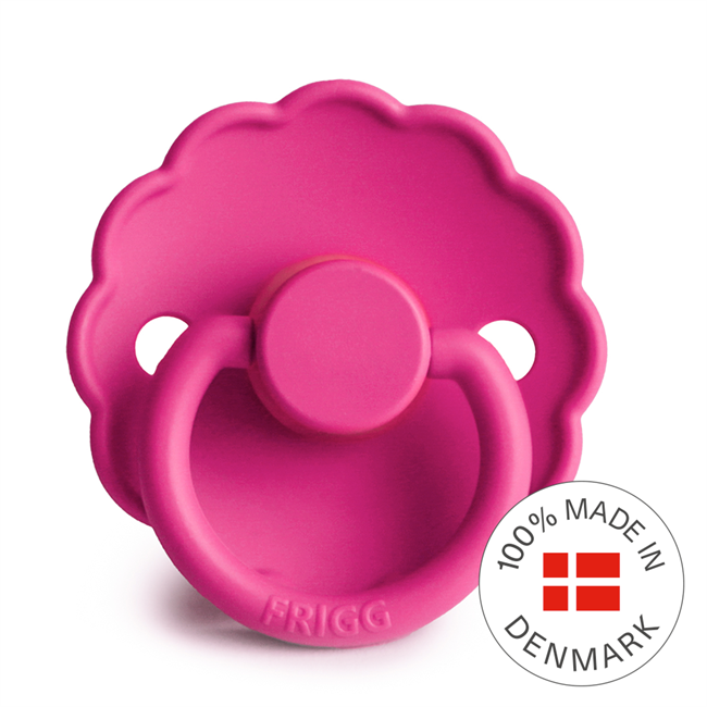 Frigg Daisy - Round Latex Pacifier - Fuchsia