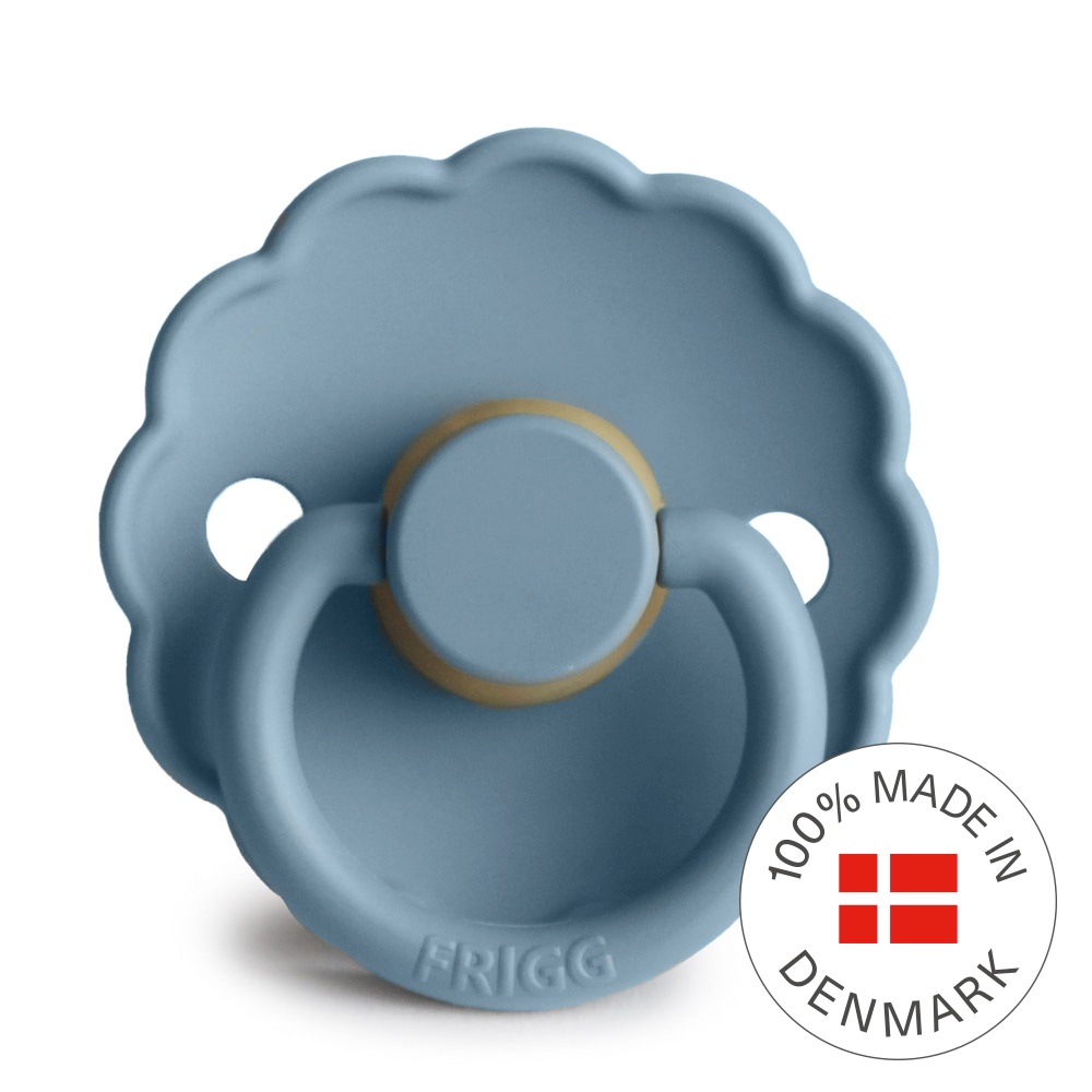 Frigg Daisy - Round Latex Pacifier - Glacier Blue
