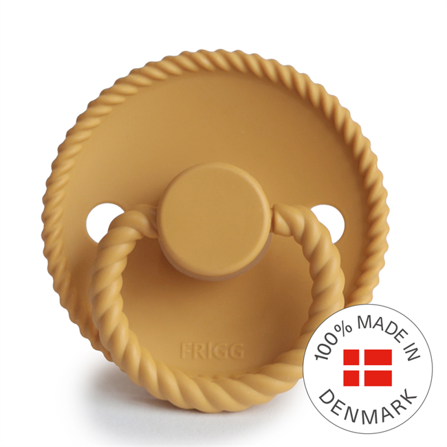 FRIGG Rope - Round Silicone Pacifier - Honey Gold
