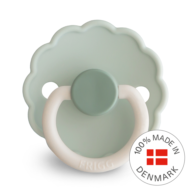 FRIGG Daisy Colourblock - Round Silicone Pacifier - Little Darling