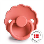 FRIGG Daisy - Round Silicone Pacifier - Poppy