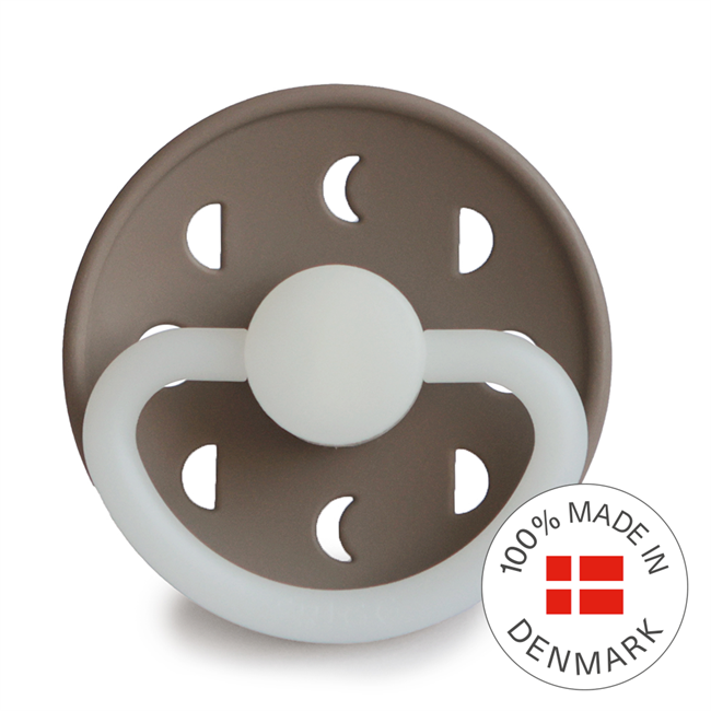 FRIGG Moon Night - Round Silicone Pacifier - Portobello