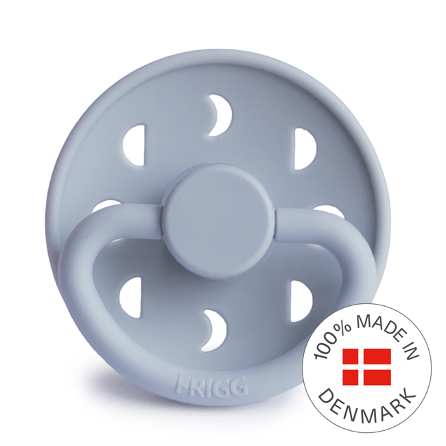 FRIGG Moon - Round Silicone Pacifier - Powder Blue