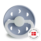 FRIGG Moon Night - Round Silicone Pacifier - Powder Blue