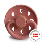 FRIGG Moon - Round Latex Pacifier - Powder Blush