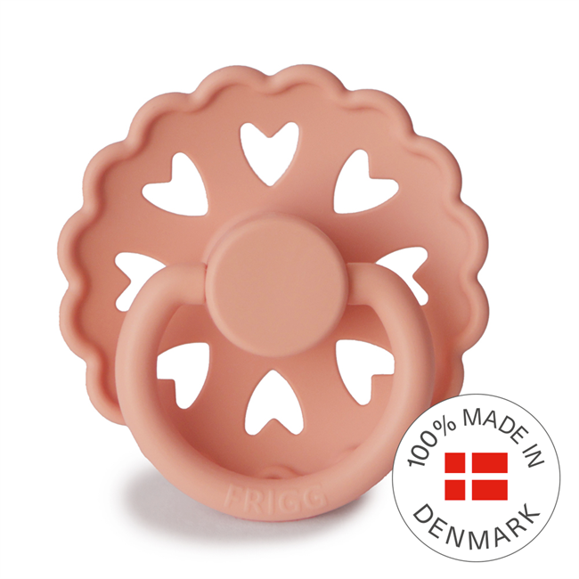 FRIGG Fairytale - Round Silicone Pacifier - The Princess and the Pea (Pretty in Peach)