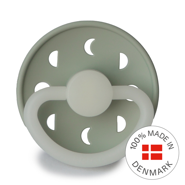 FRIGG Moon Night - Round Silicone Pacifier - Sage