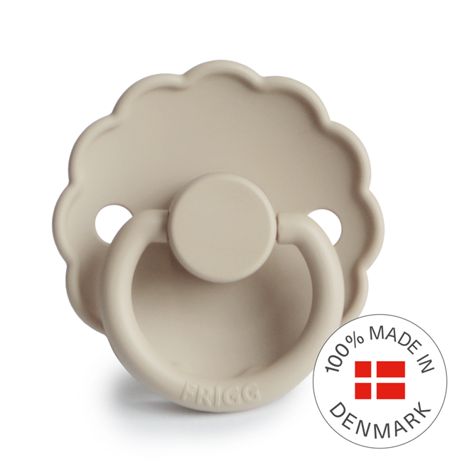 FRIGG Daisy - Round Silicone Pacifier - Sandstone