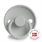 FRIGG Rope - Round Silicone Pacifier - Silver Gray